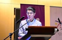 Japanese Ambassador ENDO Kazuya delivers remarks during the Japan Foundation Manila’s 30th anniversary reception at The Theatre at Solaire in Parañaque City on 20 June.