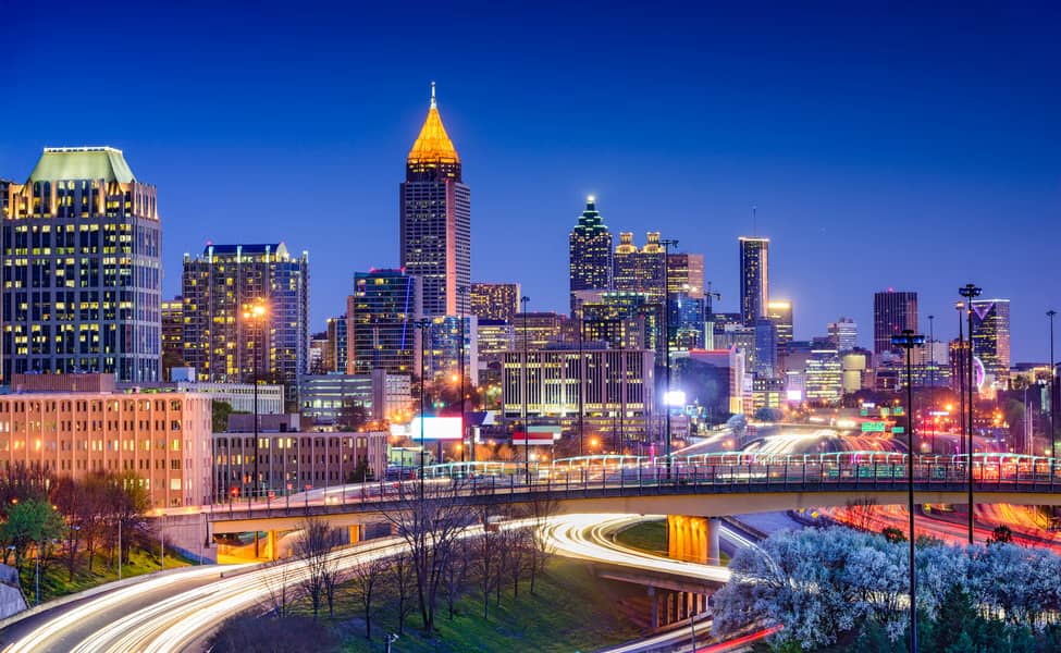 Georgia's city at night