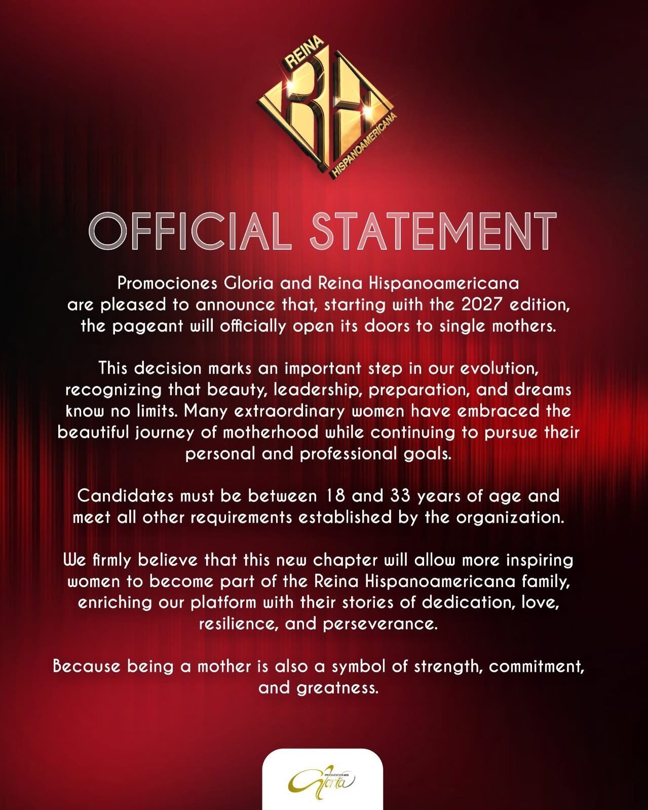 Reina Hispanoamericana to welcome single mothers starting in 2027
