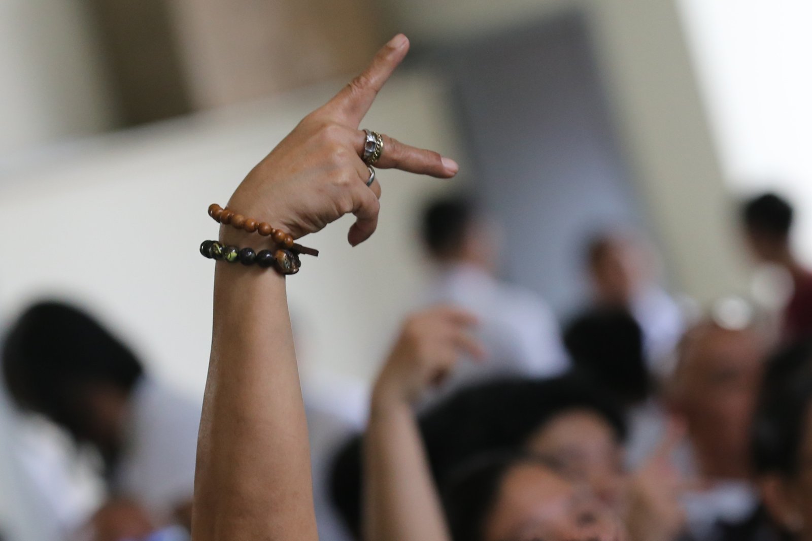 Students, workers, civil society groups, and community leaders gather for a public forum at the Sandejas Gym in De La Salle-College of Saint Benilde (DLS-CSB), Manila on 23 June 2026. Organized by Bantay Senado, the Center for Social Action, and the School of Diplomacy and Governance, the forum aims to provide local leaders with a shared, accurate, and process-based understanding of the current impeachment proceedings and upcoming developments.