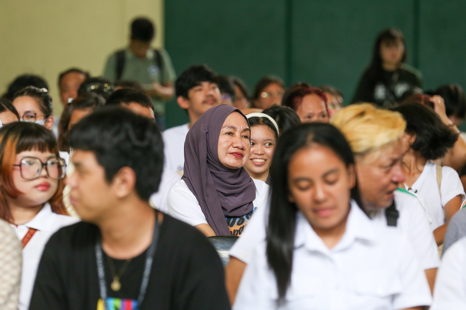 Students, workers, civil society groups, and community leaders gather for a public forum at the Sandejas Gym in De La Salle-College of Saint Benilde (DLS-CSB), Manila on 23 June 2026. Organized by Bantay Senado, the Center for Social Action, and the School of Diplomacy and Governance, the forum aims to provide local leaders with a shared, accurate, and process-based understanding of the current impeachment proceedings and upcoming developments.