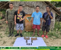 Three CTG members surrender, turns over guns, ammo in Masbate