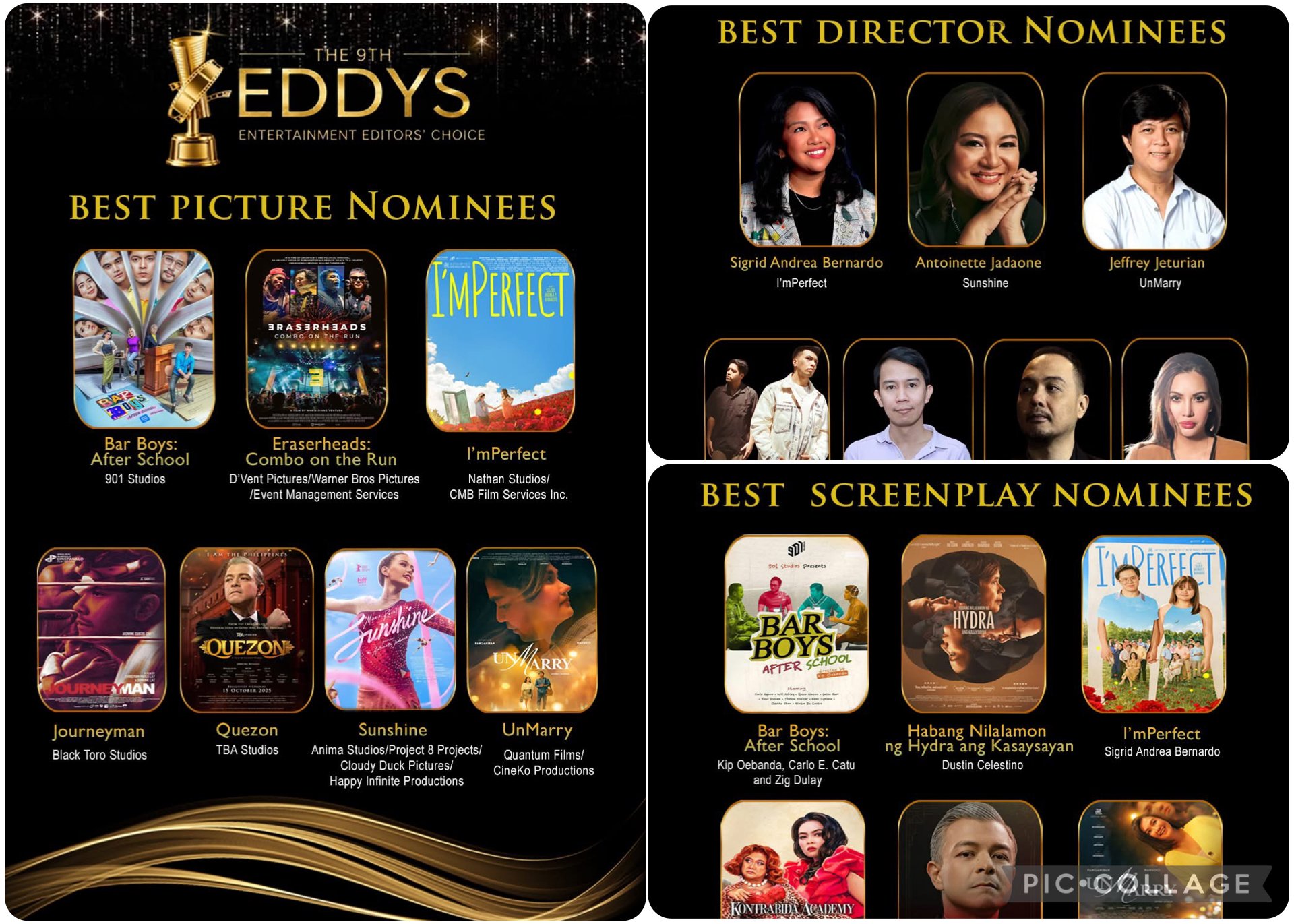 'Quezon,' 'Sunshine,' 'UnMarry' lead race for top honors at 9th Eddys