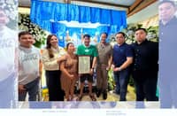 Vice Gov. Dennis Pineda and officials turn over Resolution No. 10319, naming Chris Lorenz Fabian the “Pride of Pampanga” for his heroism in Tacloban shooting.