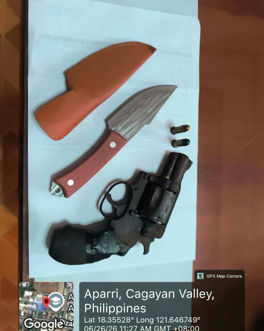 Police find improvised .38-caliber firearm, knife in Cagayan students' bags