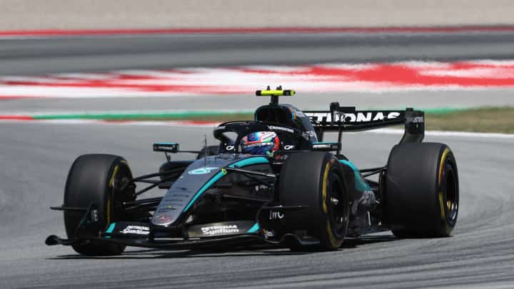 KIMI Antonelli competes at the Catalonia Grand Prix, where his five-race winning streak came to an end in Barcelona.