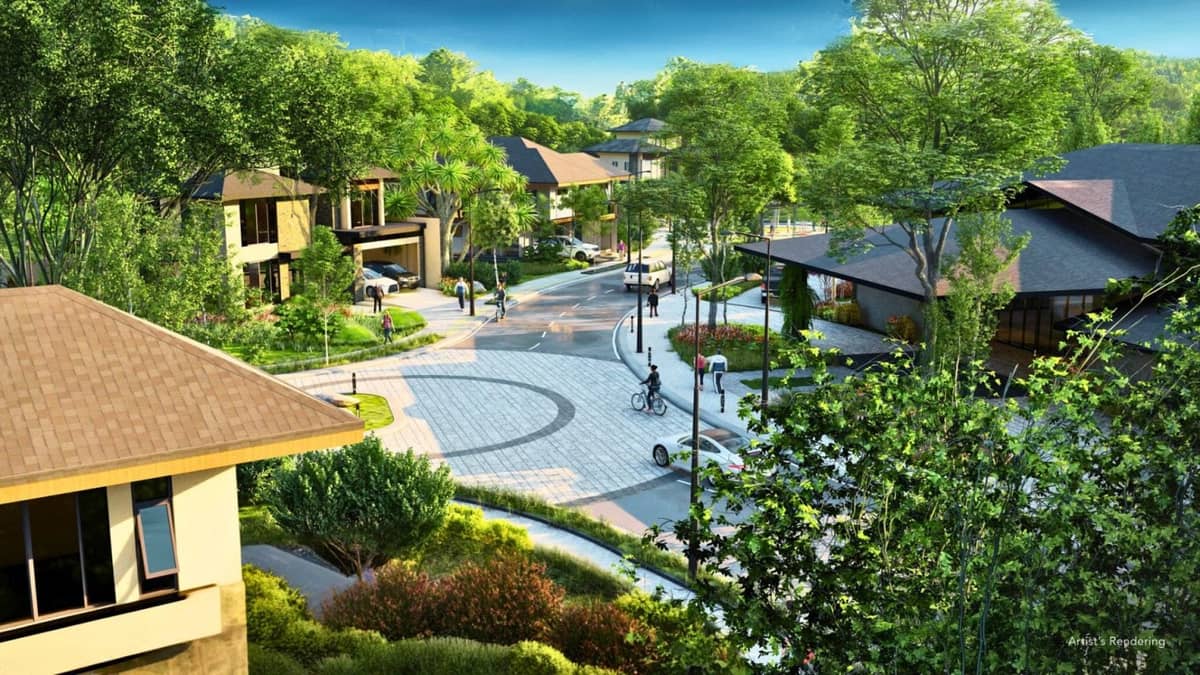 MODERN housing development within a planned estate reflecting long-term urban growth.