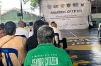 DHSUD, SHFC award land titles to 133 families at Brgy. Santa Cruz covered court, Antipolo City, Rizal.