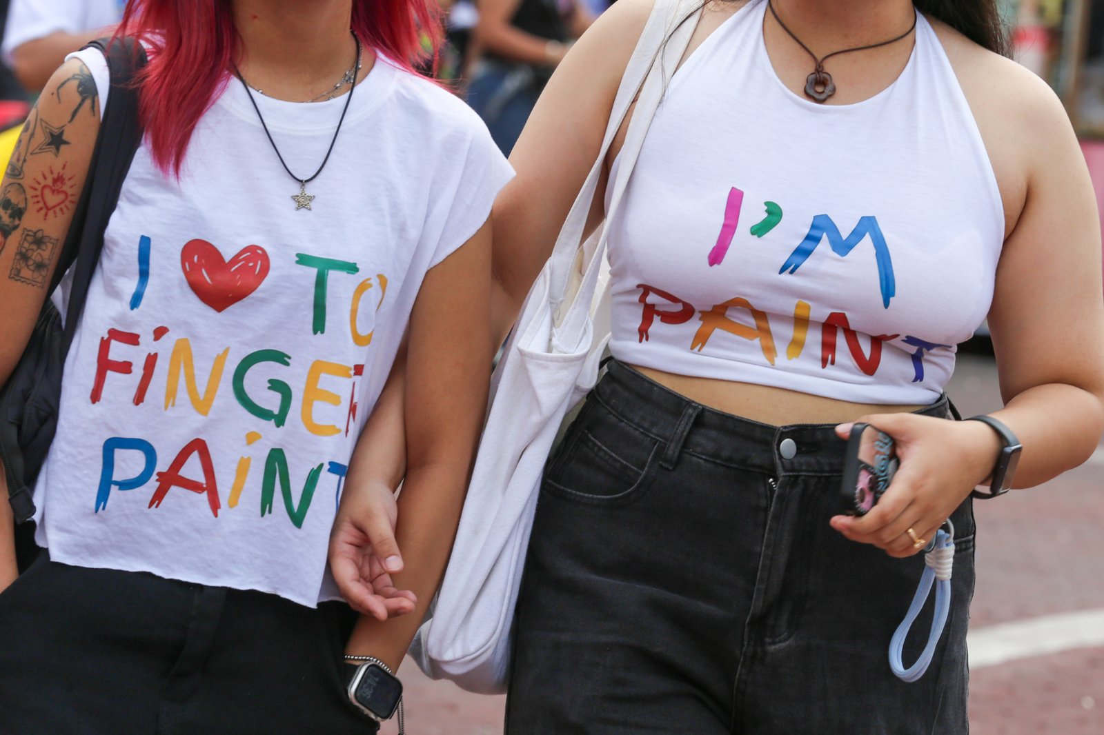 Members of the LGBTQIA+ community and their allies gather at Remedios Circle in Manila on 27 June 2026 during the Metro Pride March and Festival, calling for equality, dignity, justice, and human rights.