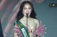 Rina Andrea Delos Santos during Miss Philippines Earth Question and Answer segment