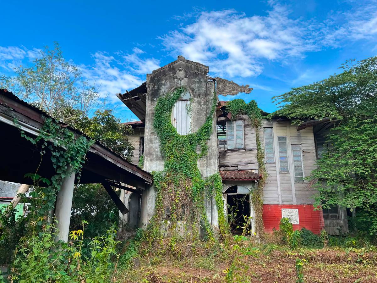 HOUSE in ruins.