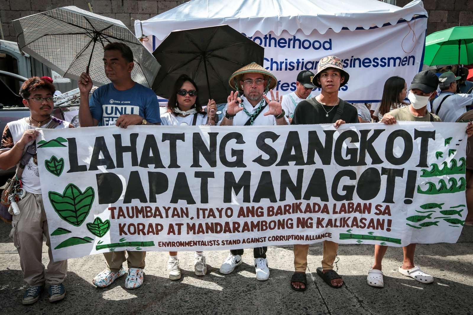 Various progressive groups from different religious, environmental, and political sectors marched down from EDSA shrine to the People Power Monument in a call to end corruption in the country titled ‘White Ribbon March’ on Sunday, 28 June, 2026 in Quezon City. 

The event started with a Catholic mass at National Shrine of Mary, Queen of Peace before marching down with different organizations from different roads nearby People Power Monument where a cultural event was staged.

Authorities are seen visible during the said protest around the area.| Aram Lascano
