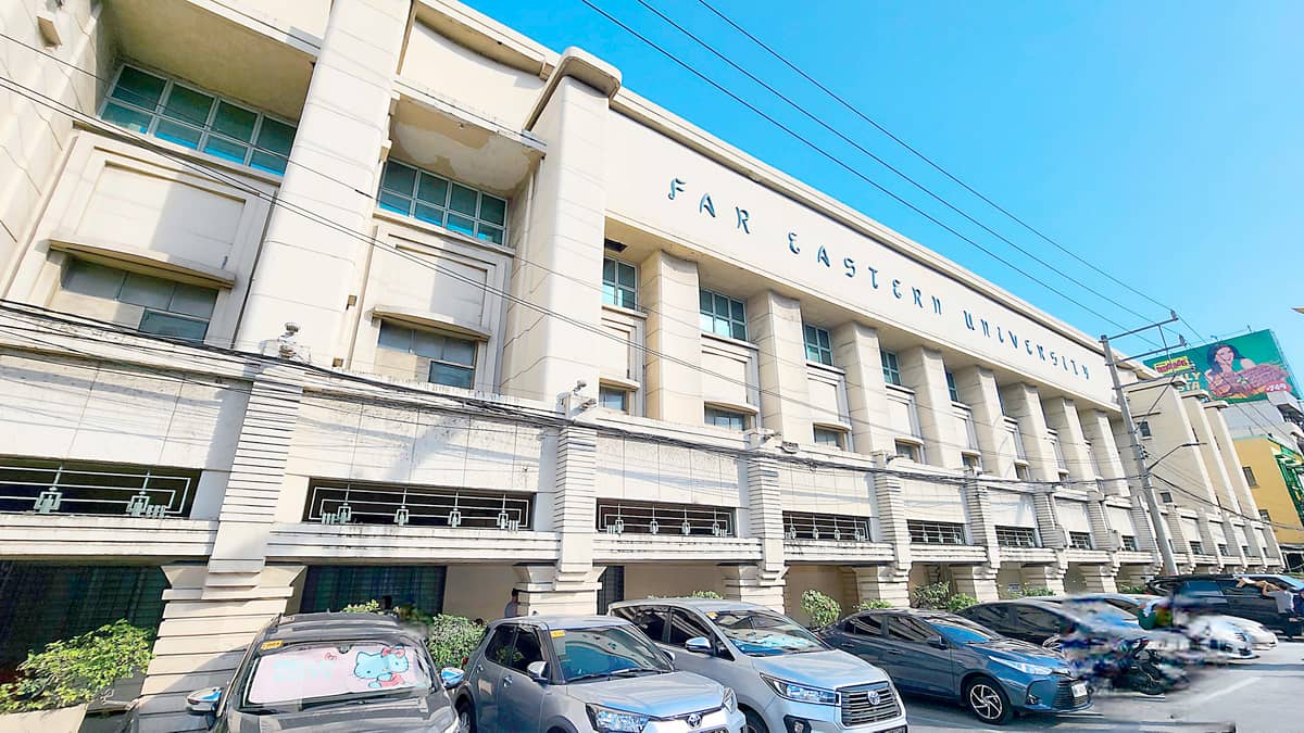 FAR EASTERN UNIVERSITY BUILDINGS, Sampaloc, Manila. Founded in 1933 and granted university status in 1934, FEU’s buildings were built between 1938 and 1950 under architect Pablo S. Antonio Sr., who later became a National Artist. Using concrete and steel suited to the tropics, Antonio created structures that bridged Art Deco and the emerging International Style, marked by geometric forms, wide openings, and sleek canopies. The campus also features significant artworks, including sculptures and murals by Filipino artists, such as Francesco Ricardo Monti and Antonio Dumlao. Six buildings—Nicanor Reyes Sr. Hall, Administration Building, Admissions Building, Architecture and Fine Arts Building, Science Building, and the FEU Chapel—were declared National Cultural Treasures.
