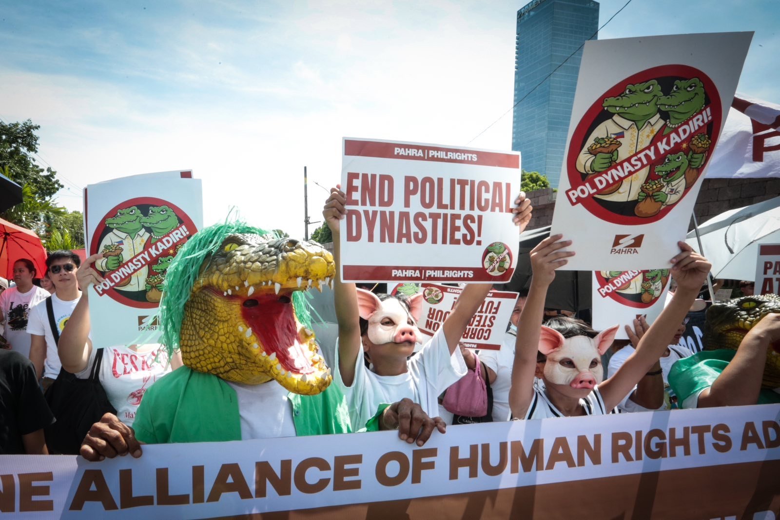 Various progressive groups from different religious, environmental, and political sectors marched down from EDSA shrine to the People Power Monument in a call to end corruption in the country titled ‘White Ribbon March’ on Sunday, 28 June, 2026 in Quezon City. 

The event started with a Catholic mass at National Shrine of Mary, Queen of Peace before marching down with different organizations from different roads nearby People Power Monument where a cultural event was staged.

Authorities are seen visible during the said protest around the area.| Aram Lascano