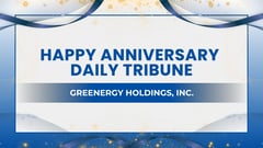 Greenergy Holdings Celebrates DAILY TRIBUNE's 26th Anniversary