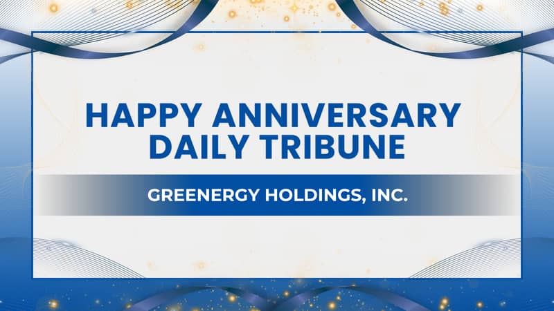 Greenergy Holdings Celebrates DAILY TRIBUNE's 26th Anniversary