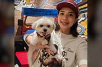 SOMETHING to bark about: Finny the Shihtzu, Pomeranian with Poddle mix and dog lover Karylle.