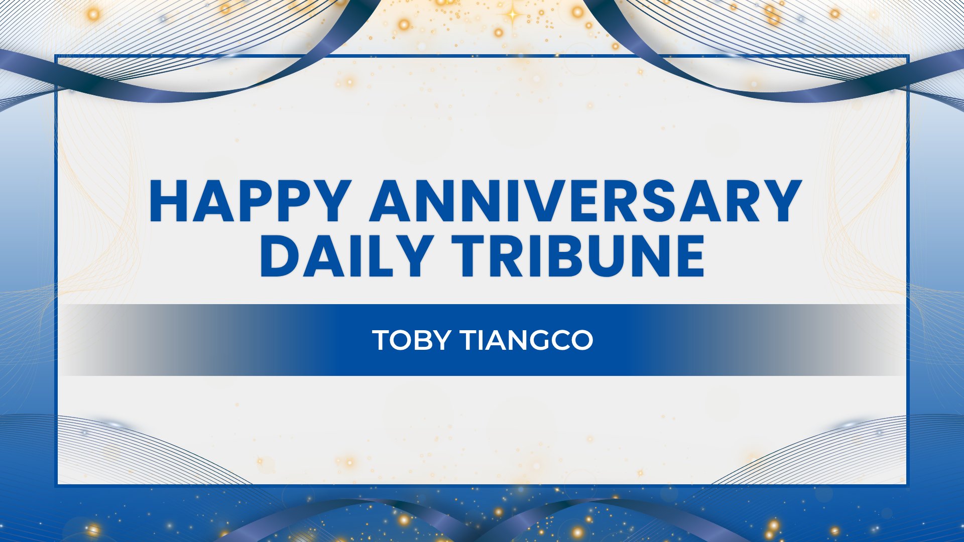 Toby Tiangco Celebrates DAILY TRIBUNE's 26th Anniversary