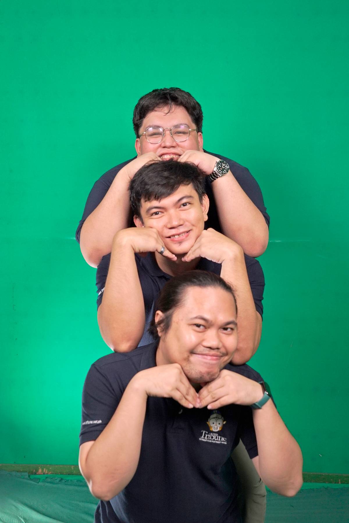 The techies (from top) Kenneth Tabornal, Lee Piñero and Christian Baracena.