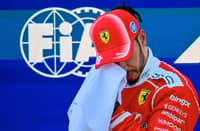 WEARY Lewis Hamilton wipes his face with a towel after qualifying for the Formula One Austrian Grand Prix at the Red Bull Ring in Spielberg, Austria, on 27 June 2026, after revealing the neck injury that hampered his first season with Ferrari.