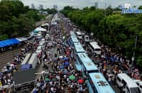(June 29 2026) Around nine thousands of Iglesia Ni Cristo (INC) members held an emergency rally at the People Power Monument along EDSA in Quezon City on Tuesday June 30 2026, to support Senator Rodante Marcoleta and to protest against corruption in the government. Photo/Analy Labor