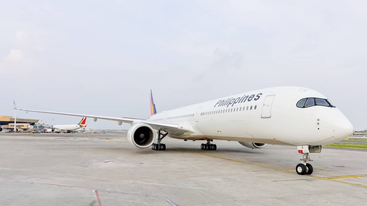 Philippine Airlines' all-new Airbus A350-1000, the first in Southeast Asia, is powered by two Rolls-Royce Trent XWB-97 engines and can cruise at speeds of up to 513 knots or 590 mph.