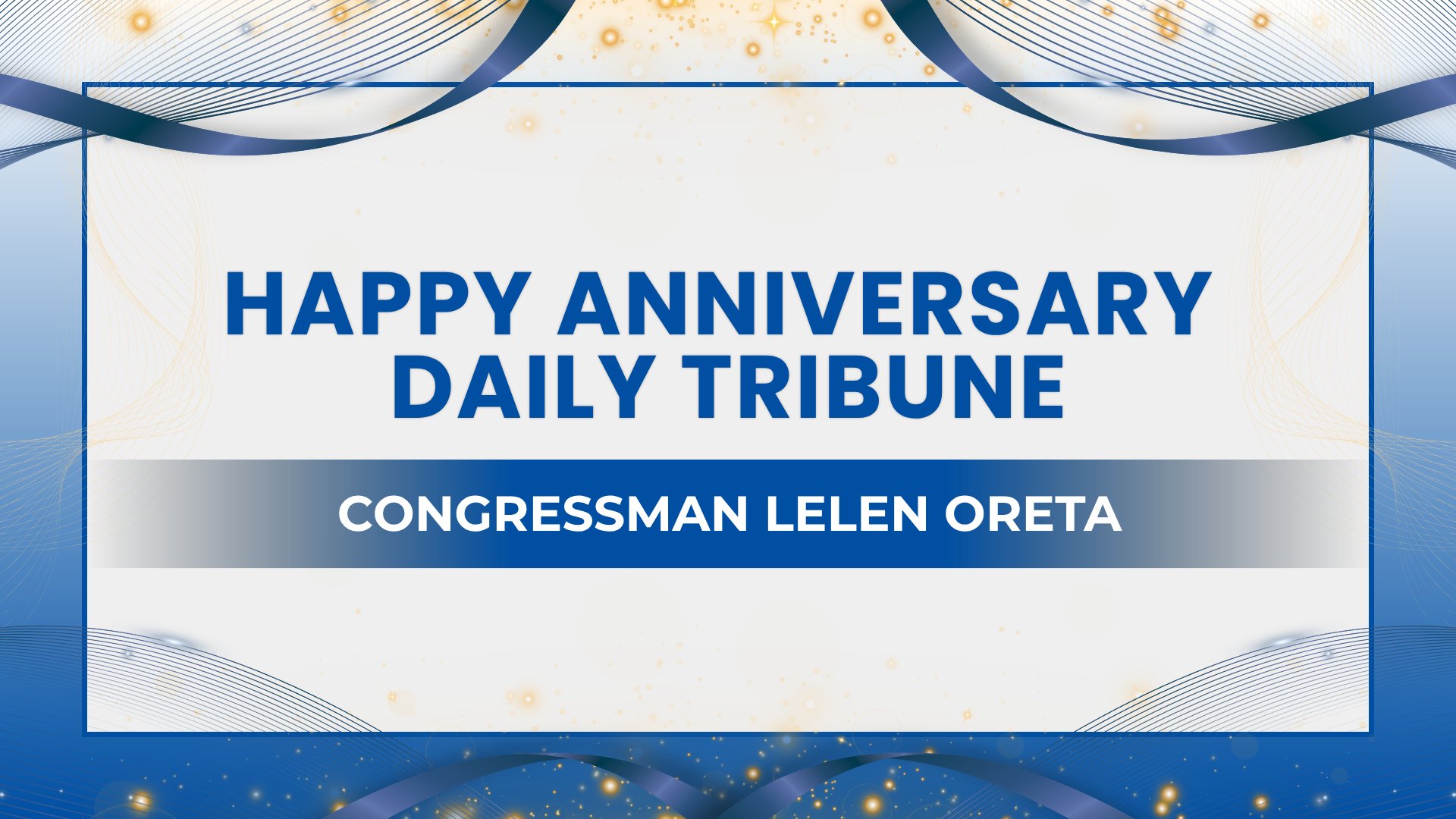 Congressman Lenlen Oreta Celebrates DAILY TRIBUNE's 26th Anniversary