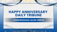 Congressman Lenlen Oreta Celebrates DAILY TRIBUNE's 26th Anniversary