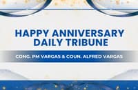 OUR WARMEST CONGRATULATIONS DAILY TRIBUNE