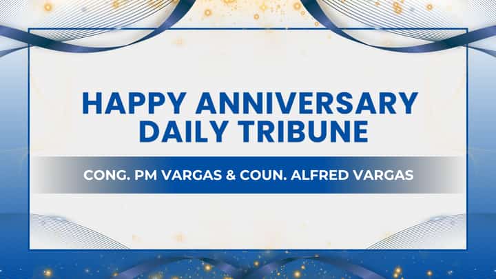 OUR WARMEST CONGRATULATIONS DAILY TRIBUNE
