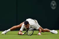 NOVAK Djokovic is having a hard time escaping with a 6-4, 5-7, 6-4, 6-4 win over Yibing Wu in the opening round of the men’s singles event of the Wimbledon Championships.