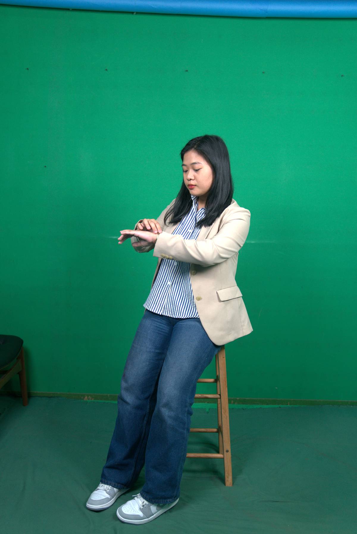 KATE Villar stands poised and prepared in business attire.