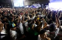 Thousands of INC member still at the 2nd day emergency rally against alleged corruption in government and call for accountability at the EDSA People Power Monument in Quezon City on Wednesday, 1 July 2026.