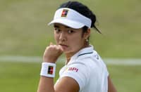 Alex Eala during her first round Wimbledon match against Mexico's Renata Zarazua.