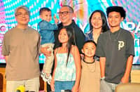 JIMMY Alapag and family are thrilled to come home as he handles NLEX in the coming Governors’ Cup of the PBA Season 50. Also shown is his agent, Charlie Dy (left) of Virtual Playground.