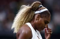 SERENA Williams kisses her comeback bid goodbye after suffering a 6-3, 6-7 (6/8), 6-3 loss to Maya Joint in the opening round of the women’s singles event of the Wimbledon Championships on Tuesday.