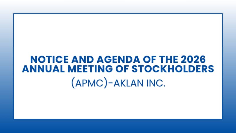 (APMC)-Aklan Inc. Notice and Agenda of the 2026 Annual Meeting of Stockholders