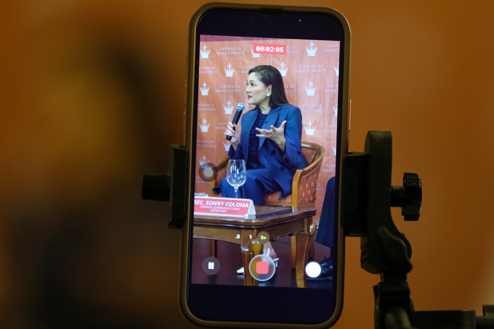 Senator Risa Hontiveros addresses issues surrounding the Anti-Political Dynasty Bill and the Juvenile Justice Act during a press briefing at the Manila Prince Hotel on 02 July 2026.