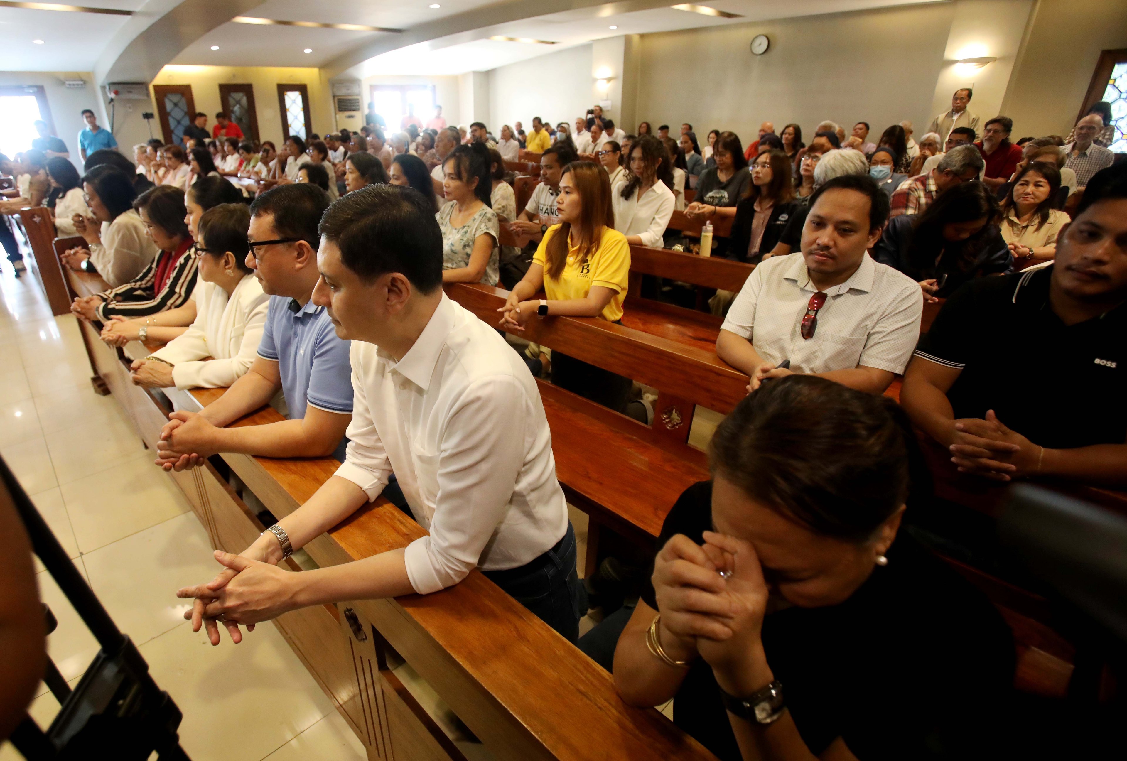 (July 02 2026)House of Representatives Prosecutors and private prosecutors led by Batangas 2nd District Rep. Gerville Luistro attend a mass at the Chapel of the Nativity, Immaculate Conception Cathedral in Quezon City on Thursday, July 2, 2026. for the upcoming impeachment trial against Vice President Sara Duterte. Photo/Analy Labor