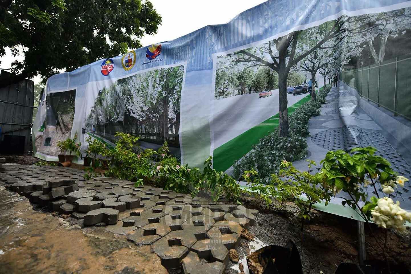 MMDA begins Pasig pilot for water-absorbing sidewalks 