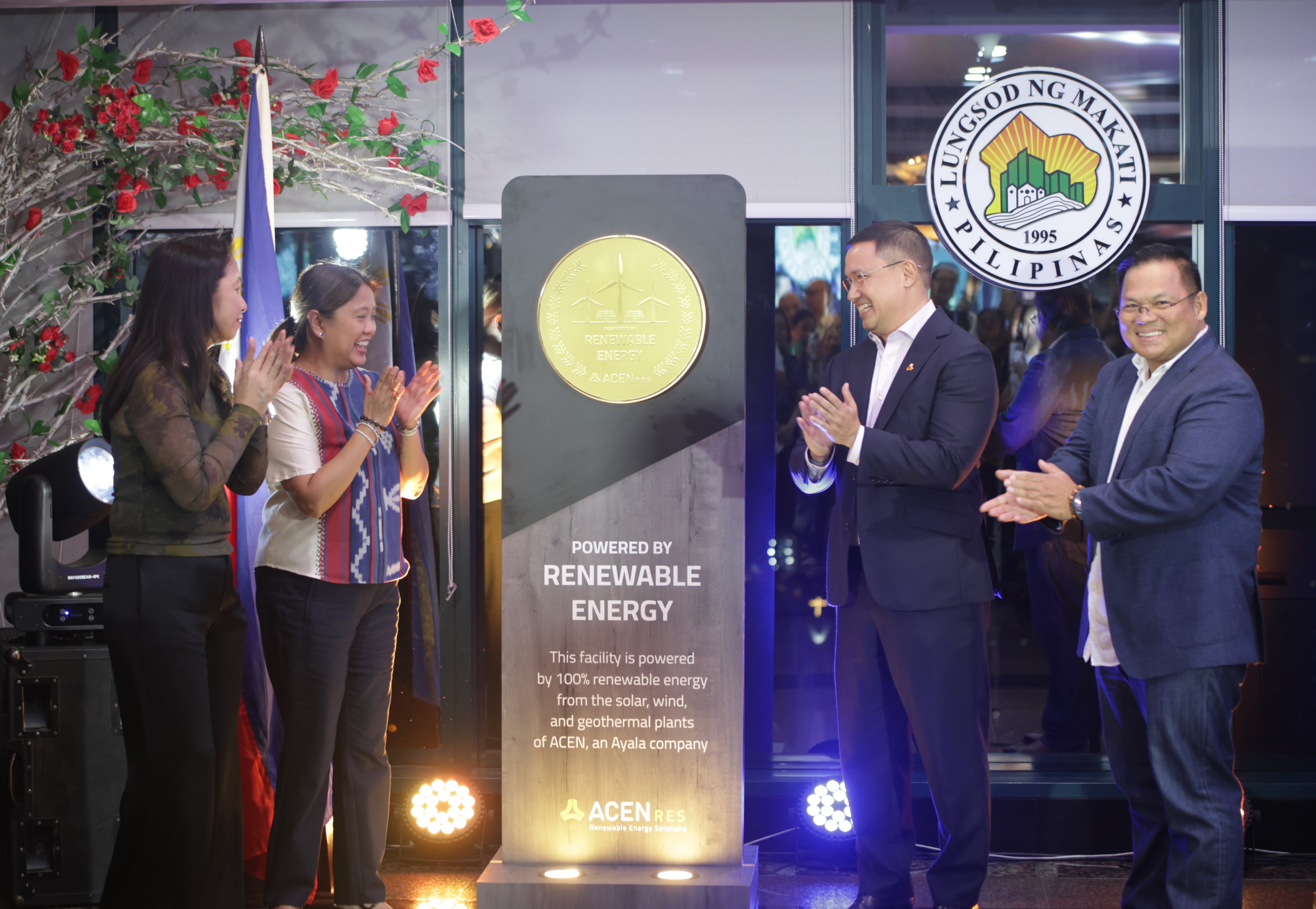 Binay marks first-year milestone with Makati clean energy switch