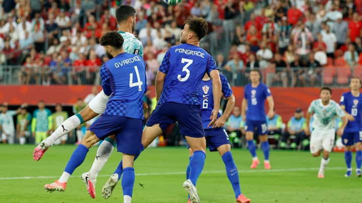 GONCALO Ramos scores on a header that gave Portugal a 2-1 win over Croatia in the Round of 32 of the FIFA World Cup on Friday.