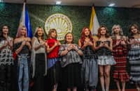 THE Department of Tourism has forged a partnership with P-pop group Bini to spearhead efforts in promoting the Philippines’ tourism destinations, cultural heritage, and creative industries to international audiences. (From left) Jhoanna, Stacey, Colet, Maloi, DoT Secretary Maria Bernardita ‘Dita’ Angara-Mathay, Mika, Sheena, Gwen and Aiah.