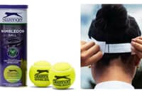 All the way from Mariveles, Bataan, Slazenger tennis balls are used in Wimbledon. Alex Eala's visor also features a special message written in Filipino.