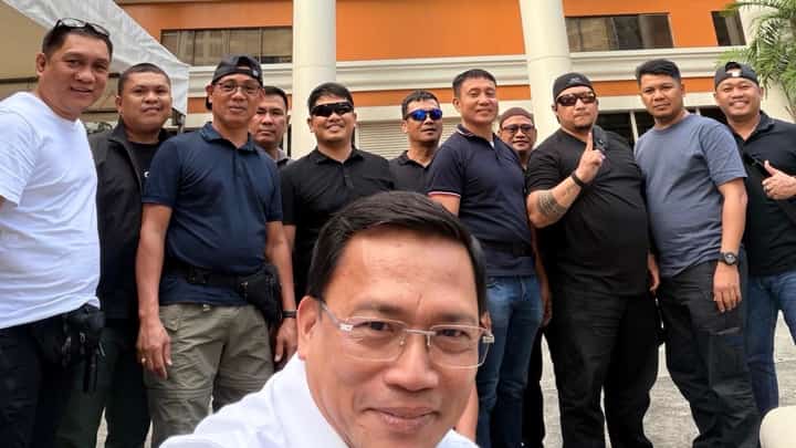 Atty. Levito Baligod along with members of the 18 supposed bagmen of former congressman Zaldy Co