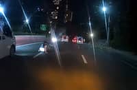 A passenger falls from a public utility jeepney (PUJ) operating along the Anonas-Katipunan route to Cubao on 23 June at 7:57 p.m.