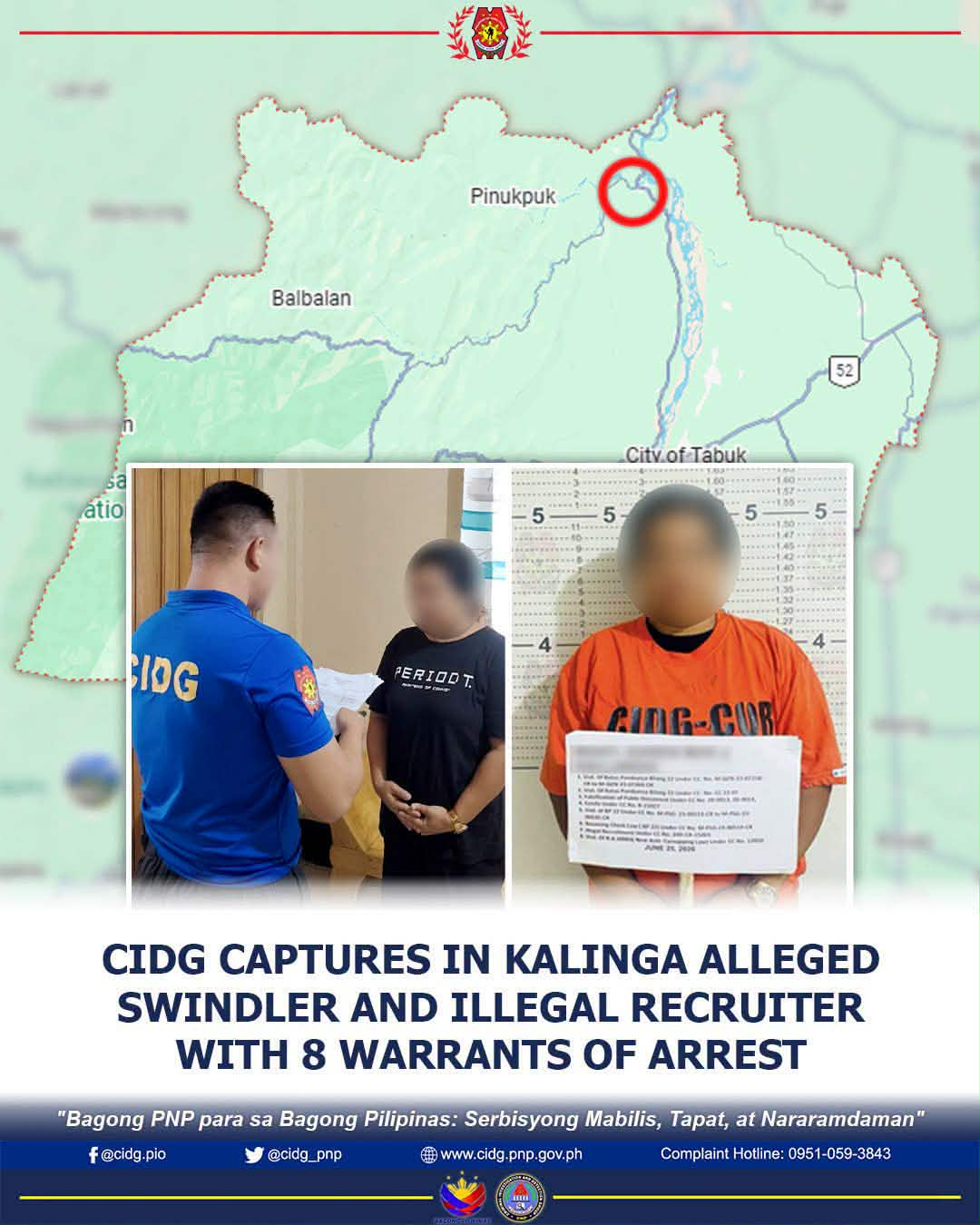 Alleged swindler, illegal recruiter arrested in Kalinga