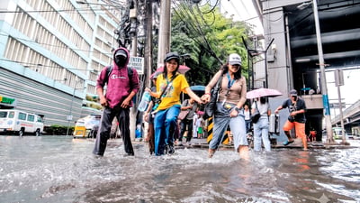 Floodwaters recede in Makati, Mandaluyong