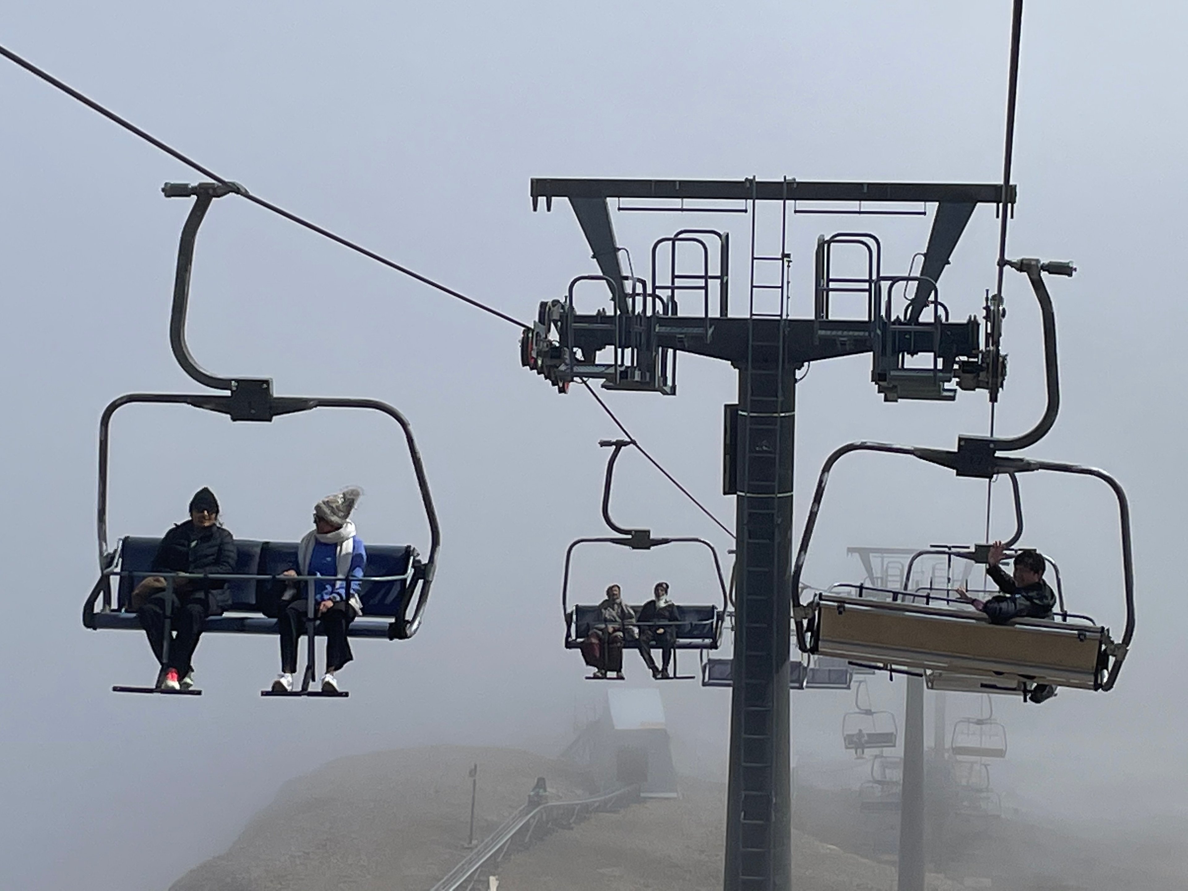 RIDE among the clouds.
