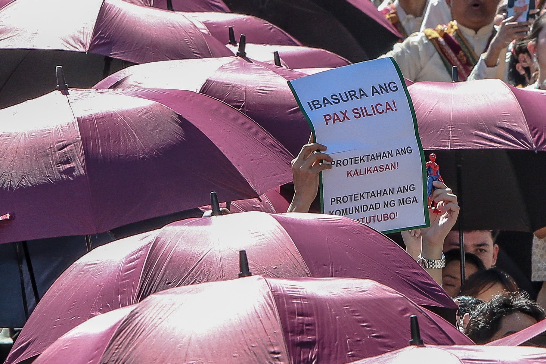 Various progressive graduates staged a protest after the graduation rites ceremony at University of the Philippines Diliman, Quezon City on Sunday, 5 July, 2026. 

Over 5022 students from various degrees celebrated their graduation rites.

Graduates were also seen to strike a pose at the University Avenue of UP Diliman on Sunday, 5 July, 2026 in Quezon City. | Aram Lascano